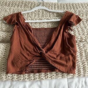 Brown Crop Top